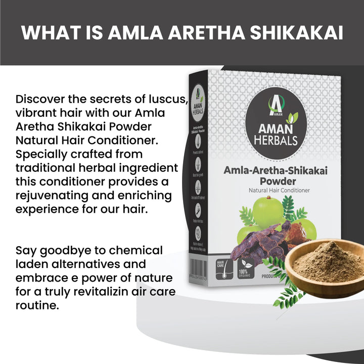 amla reetha shikakai powder, herbal hair mix, hair growth pack, ayurvedic hair care