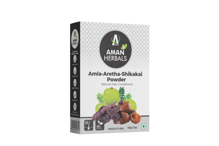 amla reetha shikakai powder, herbal hair mix, hair growth pack, ayurvedic hair care