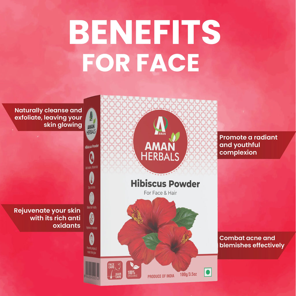Hibiscus powder, natural hair conditioner, skin enhancer, herbal hair care, organic hibiscus, hair shine, skin glow, Ayurvedic beauty, antioxidant-rich powder, hair and skin treatment