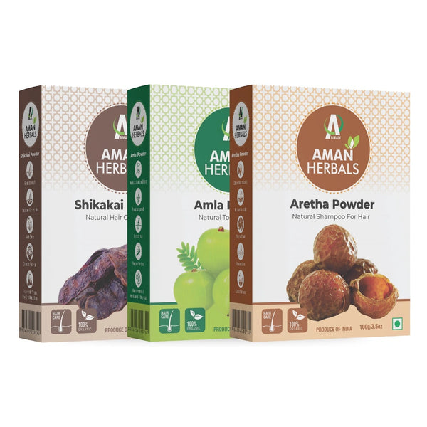 amla reetha shikakai powder, herbal hair mix, hair growth pack, ayurvedic hair care