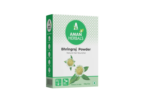 Bhringraj powder, hair growth remedy, Ayurvedic hair care, natural hair treatment, scalp health, herbal hair tonic, hair fall control, organic hair powder, hair strengthening, dandruff remedy