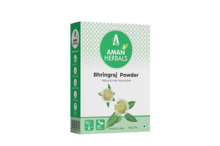 Bhringraj powder, hair growth remedy, Ayurvedic hair care, natural hair treatment, scalp health, herbal hair tonic, hair fall control, organic hair powder, hair strengthening, dandruff remedy