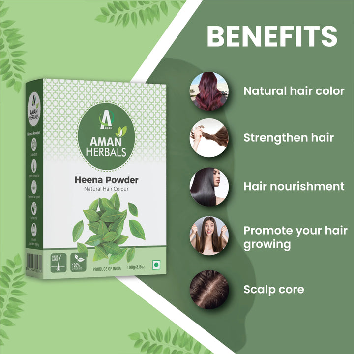 henna powder, mehndi for hair, herbal color, natural conditioner, henna for shine