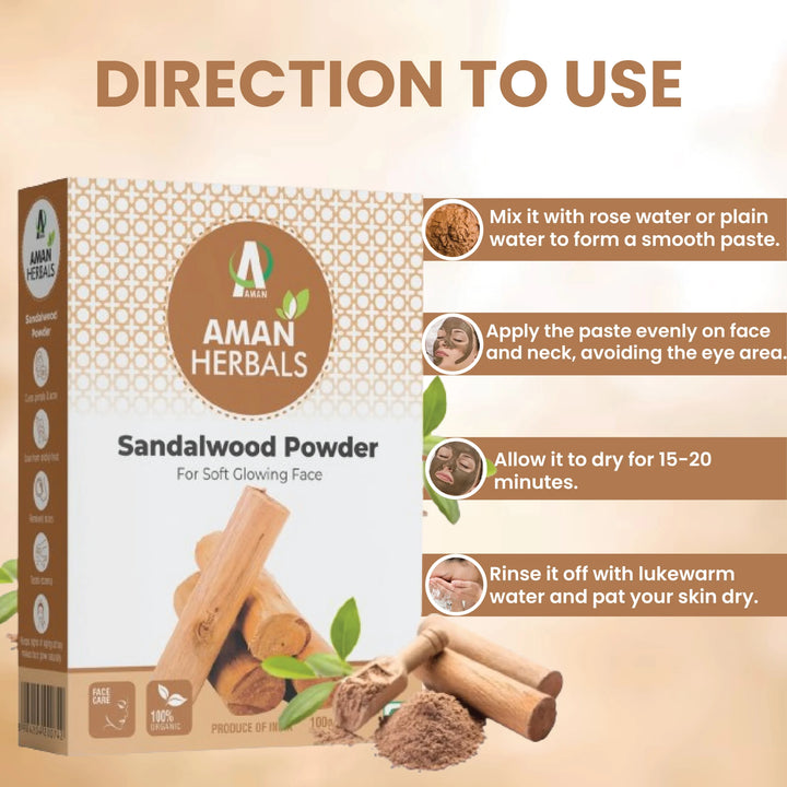 sandalwood powder, chandan for skin, acne remedy, skin brightening powder