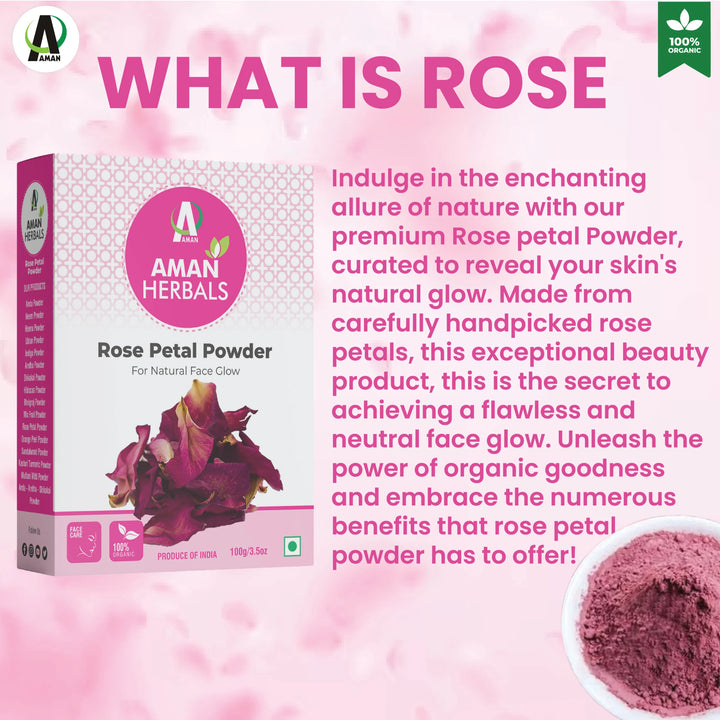 rose petal powder, skin glow, face pack, rose powder for skin, natural skincare, dry skin remedy, rose extract powder, floral skincare, radiant skin, rose mask