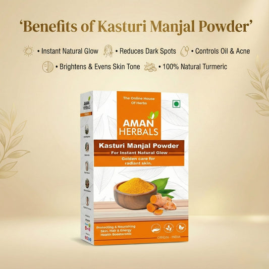 Organic Natural Kasturi Manjal (Haldi) Powder for Face and Skin