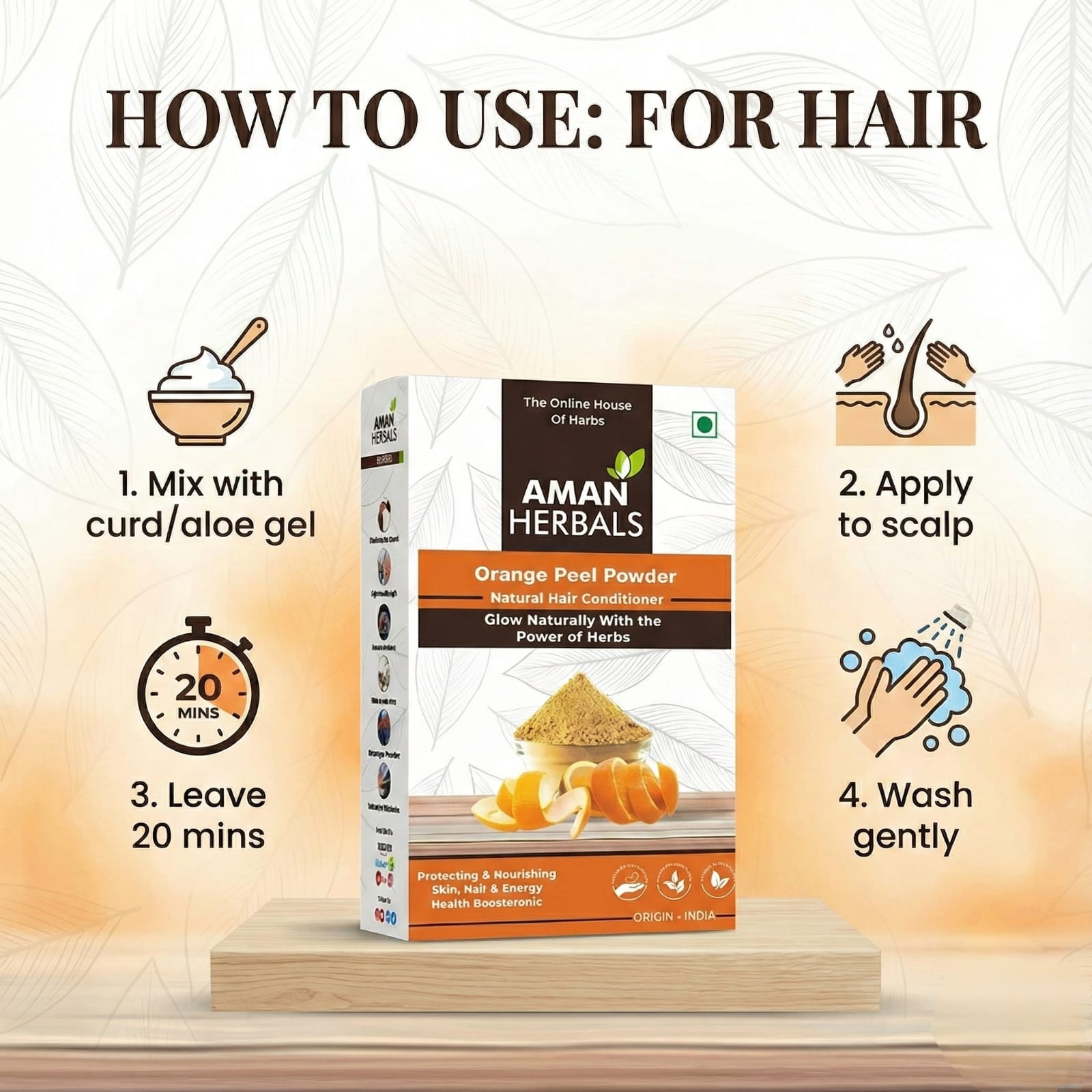 100% Pure and Natural Organic Orange Powder For Skin Care