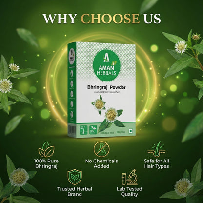 100% Pure and Natural Organic Bhringraj Powder for Hair Growth