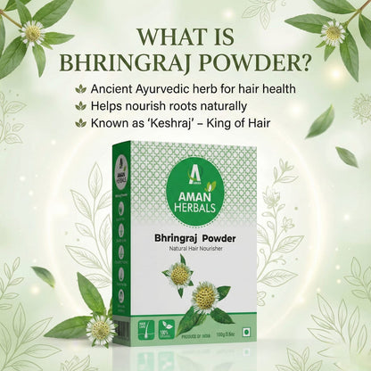 100% Pure and Natural Organic Bhringraj Powder for Hair Growth