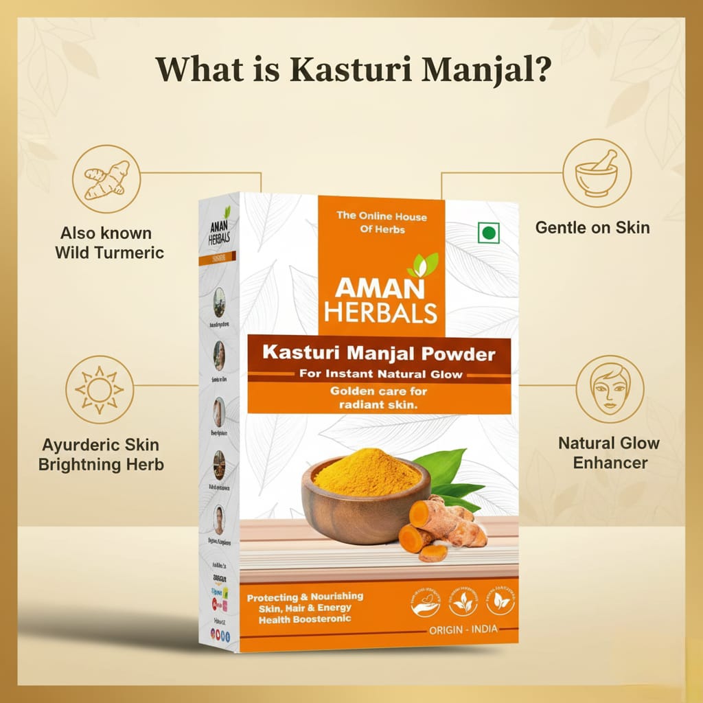 Organic Natural Kasturi Manjal (Haldi) Powder for Face and Skin