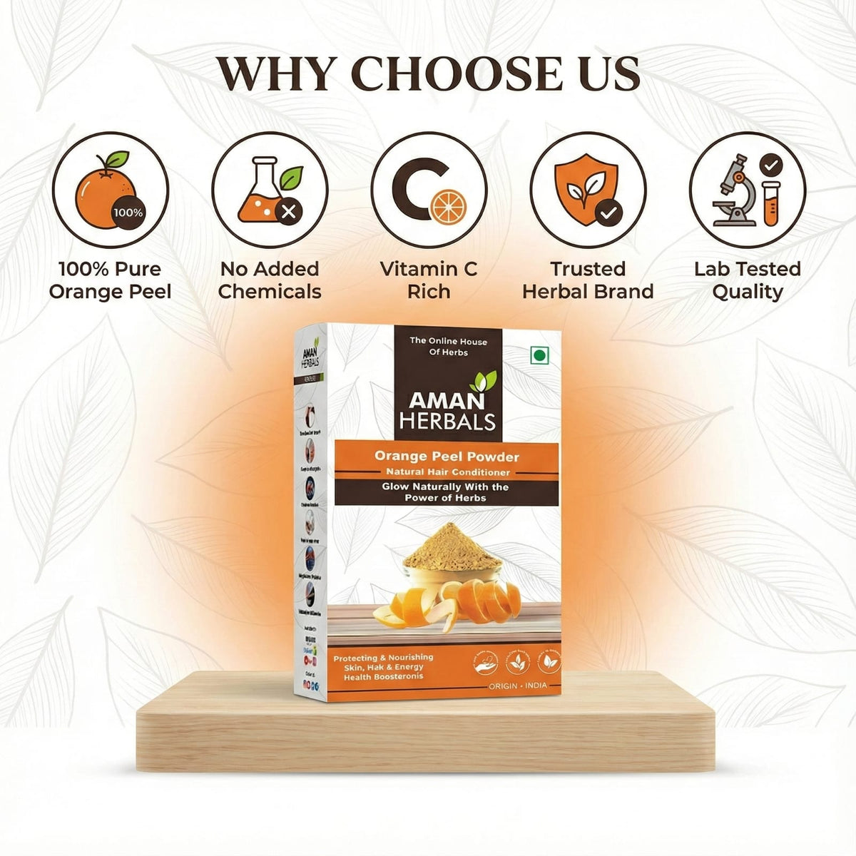 100% Pure and Natural Organic Orange Powder For Skin Care