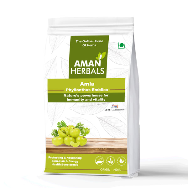 Aman Herbals Dry Amla | Natural Sun-Dried Amla for Eating & Hair Care | Rich in Vitamin C - AMANHERBAL