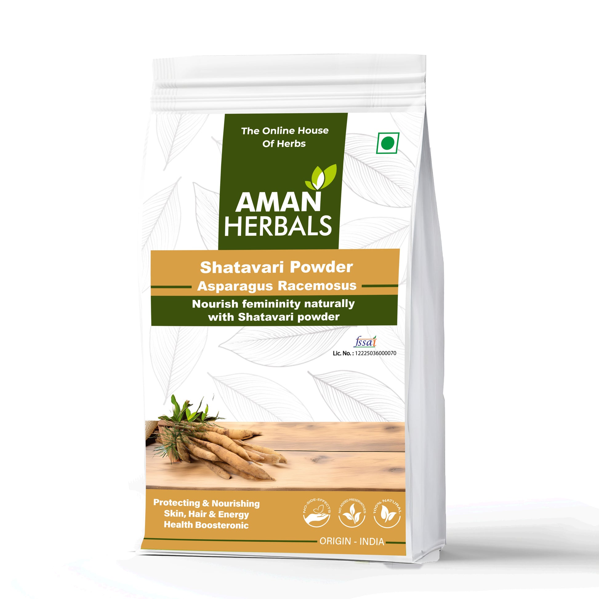 Aman Herbals Shatavari Powder, Asparagus Racemosus, Natural Women's Health Supplement, Ayurvedic Herb 200gm - AMANHERBAL