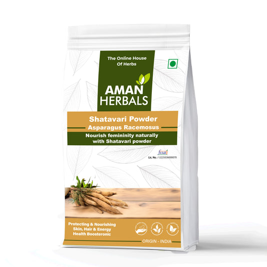 Aman Herbals Shatavari Powder, Asparagus Racemosus, Natural Women's Health Supplement, Ayurvedic Herb 200gm - AMANHERBAL