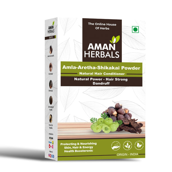 100% Pure and Natural Amla, Reetha & Shikakai (Mix) for Hair Growth