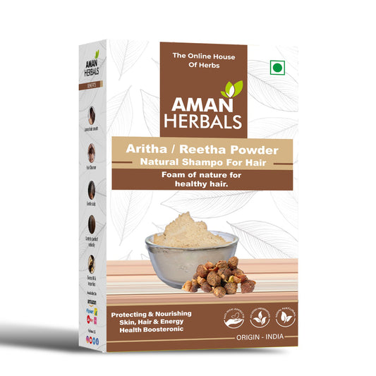 Aman Herbals Dry Aritha | Natural Reetha for Hair Care & Shampoo | 200g Dried Soapnut