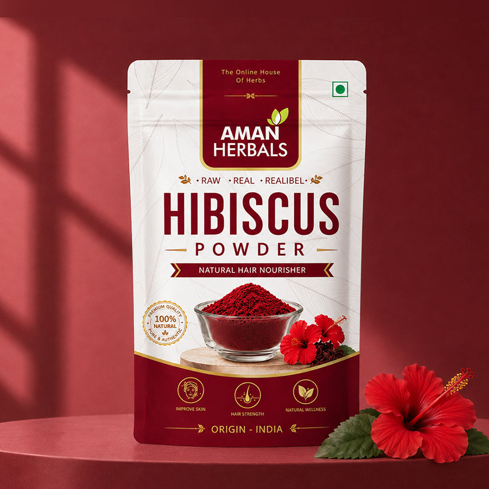 100% Pure and Natural Hibiscus powder for Hair Growth Face pack