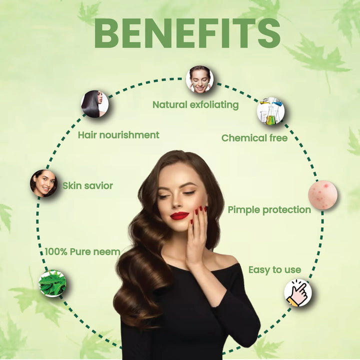 neem powder for acne, neem for dandruff, skin care neem, herbal antifungal powder