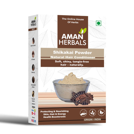 AMAN HERBALS Shikakai Pods (Raw) | 100% Natural & Sun-Dried | For Healthy Hair & Scalp Care 200GM