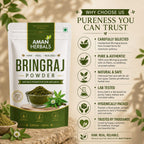 Bhringraj Powder for Hair Organic Growth (100gm)| Bringha powder(Pure & Stemless)