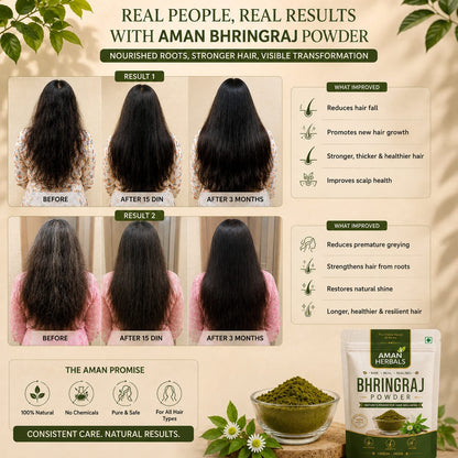 100% Pure and Natural Organic Bhringraj Powder for Hair Growth