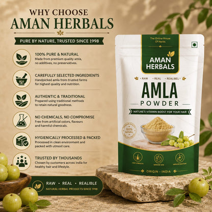 Organic and Pure Amla Powder Natural Tonic For Hair and drink