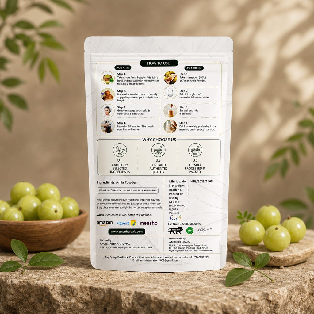 Pure Amla Powder for Hair Growth – 100g Pack of 2