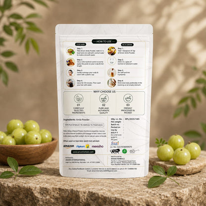 Organic and Pure Amla Powder Natural Tonic For Hair and drink