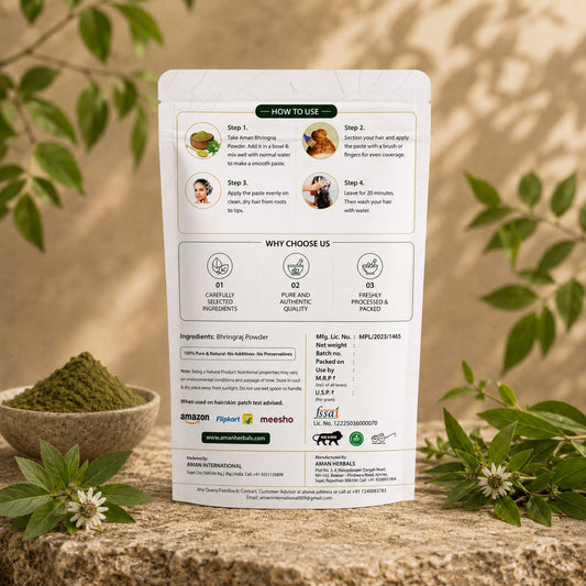 100% Pure and Natural Organic Bhringraj Powder for Hair Growth