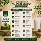 100% Pure and Natural Organic Henna/Mehndi Powder For Black Hair