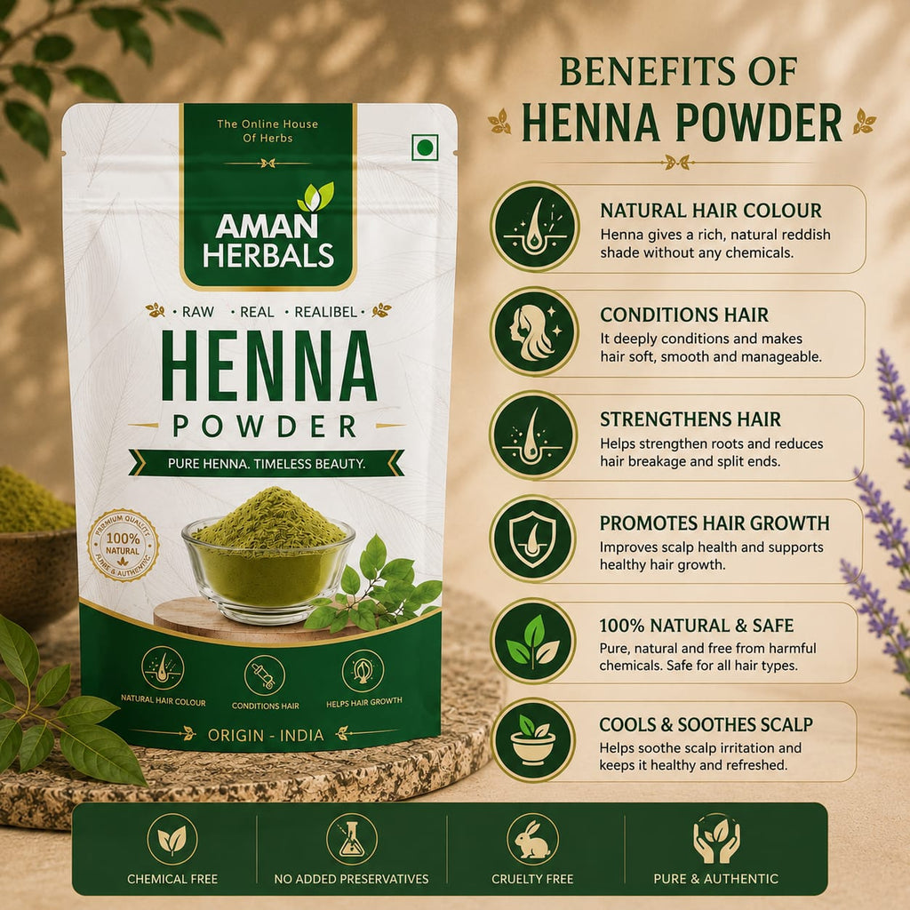 Natural Hair Colour.      Henna Indigo Powder Combo Pack
