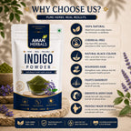 100% Pure and Natural Organic & Herbal Indigo Powder for Black Hair