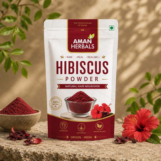 100% Pure and Natural Hibiscus powder for Hair Growth Face pack