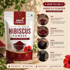 100% Pure and Natural Hibiscus powder for Hair Growth Face pack