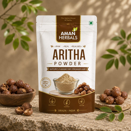 100% Pure and Organic Natural Reetha (Aretha) Powder for Hair Growth