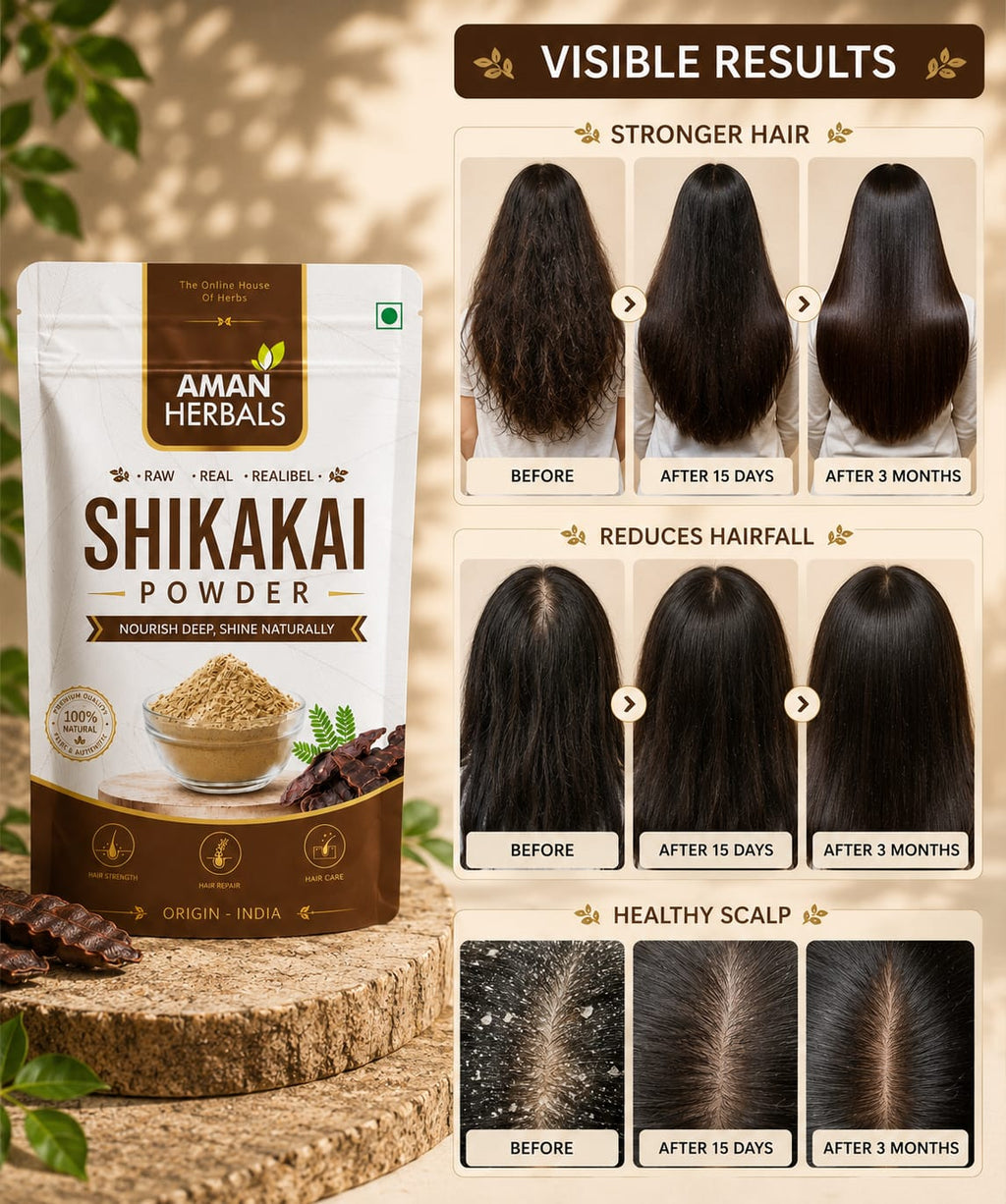 Organic Shikakai Powder | 100% Natural | Shikakai Power Shampoo Rejuvenates & Healthy Scalp (100 gm)