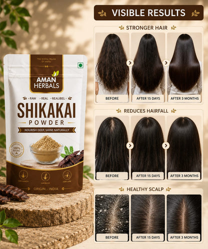 Organic Natural Shikakai Powder for Hair Conditioner Chemical-Free