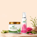100% Pure and Natural Alovera Gel & Rose Water 2 in 1 Combo Pack