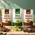 100% Pure and Natural Organic Amla, Reetha & Shikakai Powder